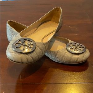 Tory Burch Flats Size 10 Crocodile